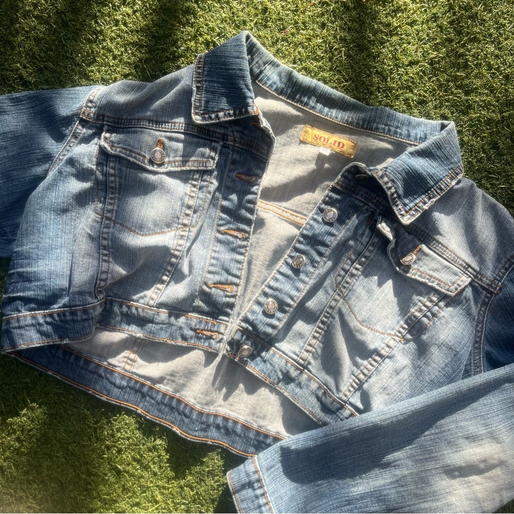 Vintage Solid Jean Jacket